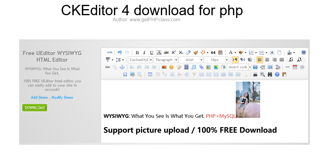 CKEditor 4 download for php image 2