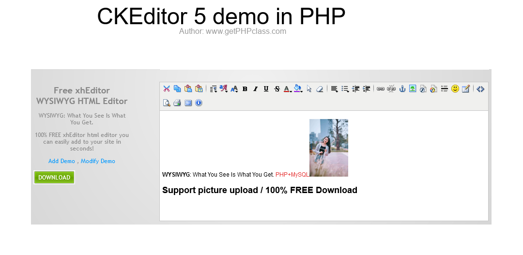 CKEditor 5 demo in PHP image 2