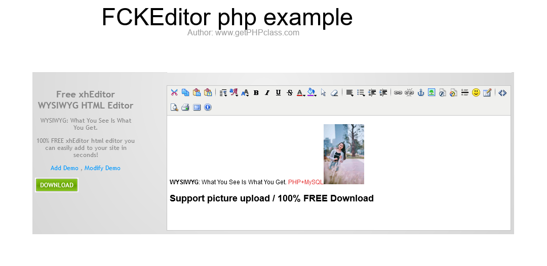 FCKEditor php example image 2