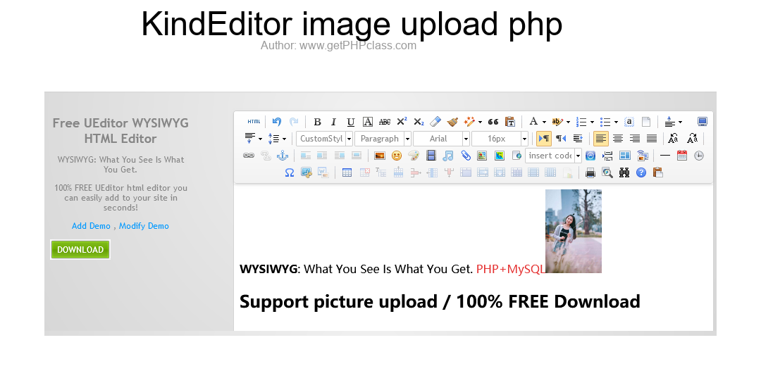 KindEditor image upload php image 2