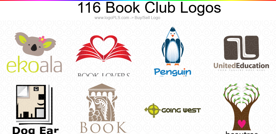 creative Book Club logo design & Book Club Logo Ideas image 1