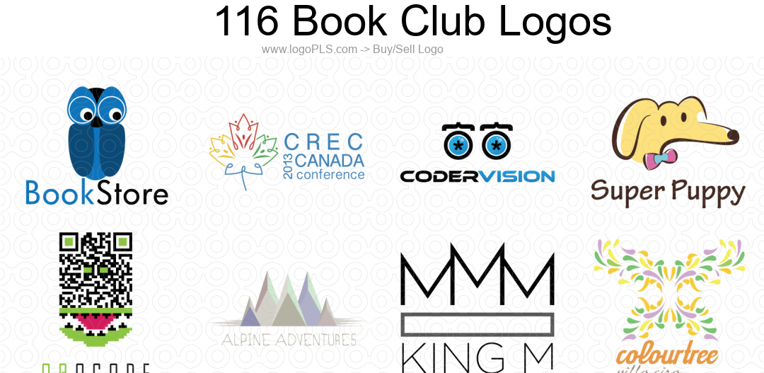 creative Book Club logo design & Book Club Logo Ideas image 3