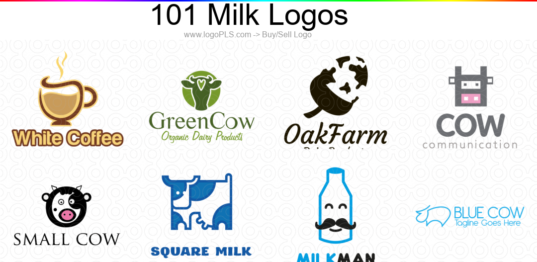 creative Milk site logo design & Milk Logo Images image 1