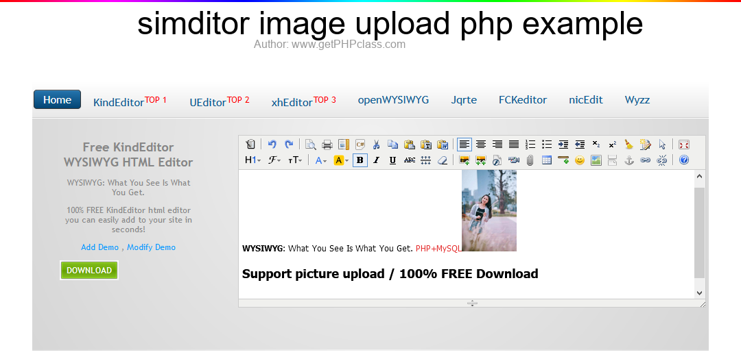 simditor image upload php example image 1